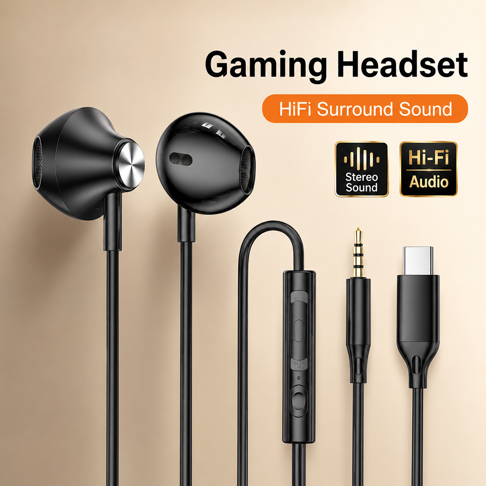 Gaming Headphone Accessories - Fones de ouvido surround hifi, som
