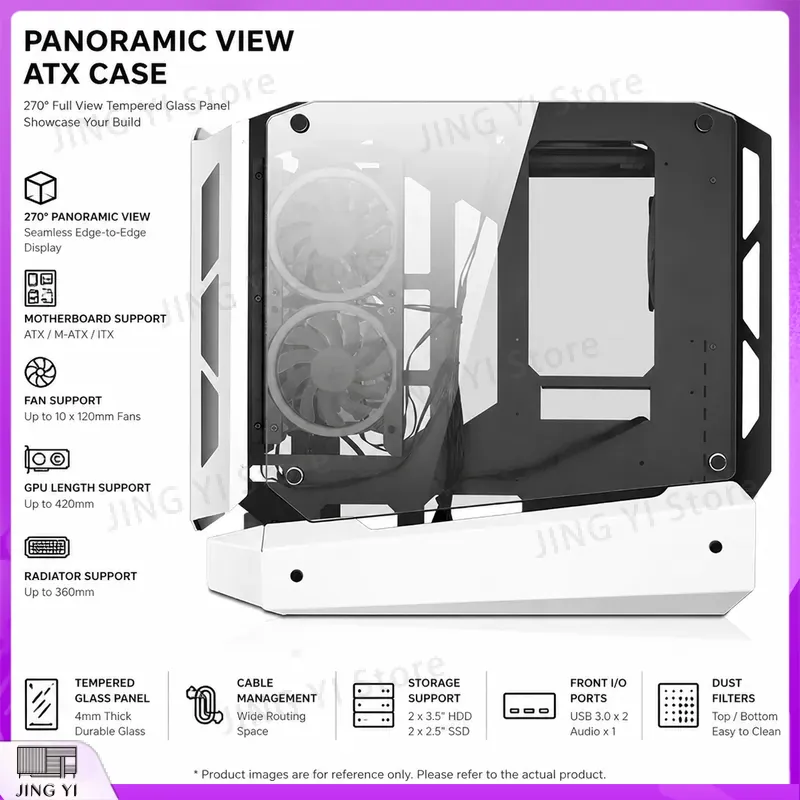 Gaming Hardware And Accessories - Gabinete Gamer mATX para PC Desktop,