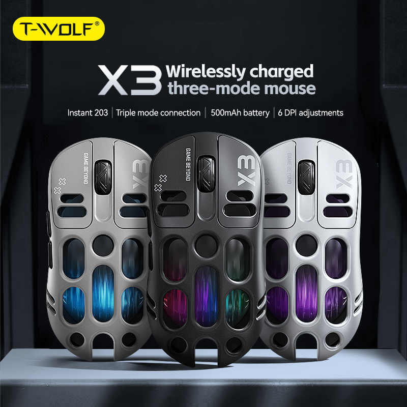 Mouse Gamer T-WOLF X3 Tri-mode - Gaming Accessories To Sell avaliação e preço